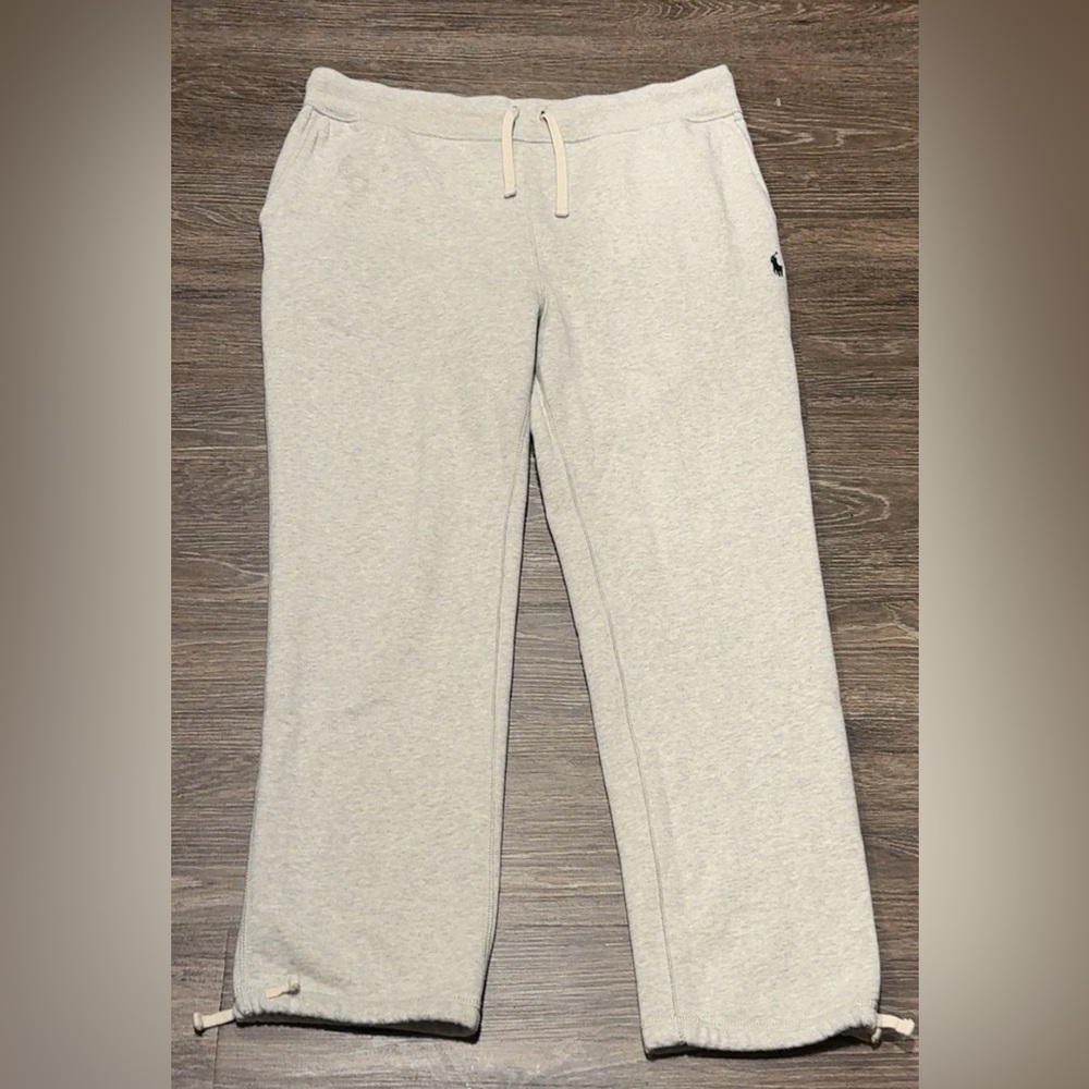 Vintage 90s Polo Ralph Lauren Fleece Sweatpants Gray Joggers Size XL